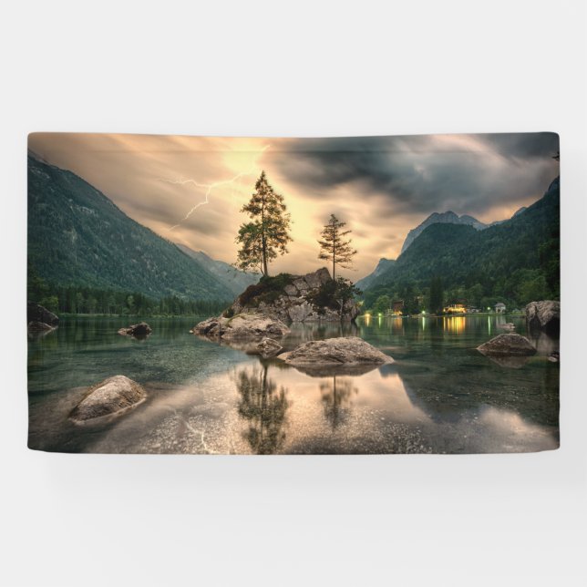 Nature Travels - Water Mountains Landscape Banner (Horizontal)