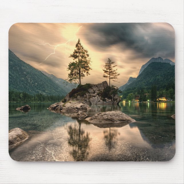 Nature Travels - Water Mountains Landscape Mouse Mat (Front)