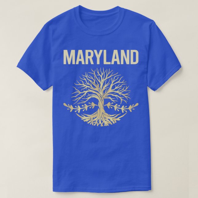 Nature Tree Of Life State Maryland  T-Shirt (Design Front)