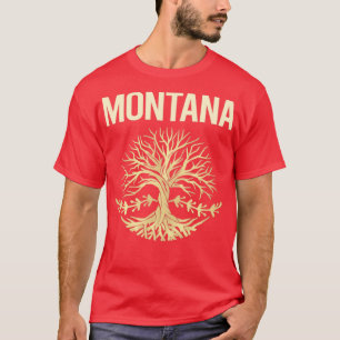 Nature Tree Of Life State Montana  T-Shirt