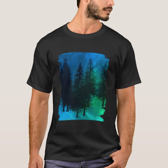 Nature Trees Landscape Wildlife Outdoor Night Fore T-Shirt (Front)