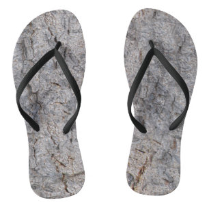 Nature Tropical Tree Bark Photo Flip Flops