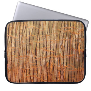 Nature Tropical Wickery Tree Bark Photo Laptop Sleeve