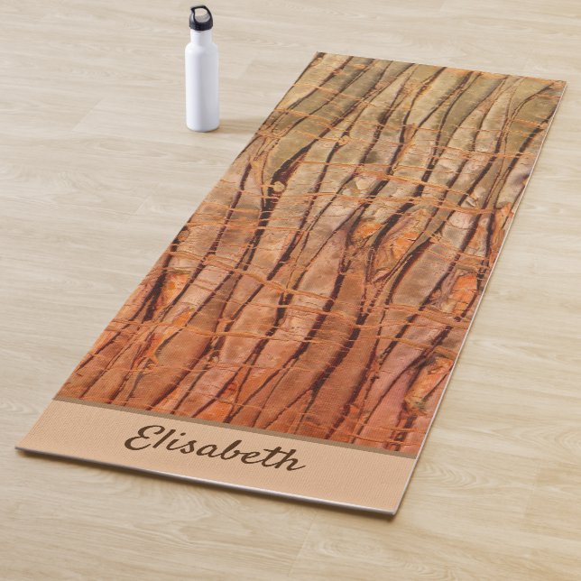 Nature Tropical Wickery Tree Bark Photo Yoga Mat (In Situ)