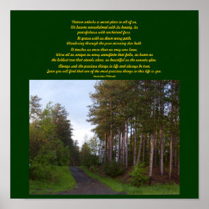 Nature unlocks a secret place...Poem Poster
