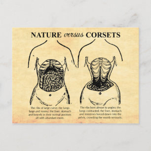 Nature versus Corsets Postcard