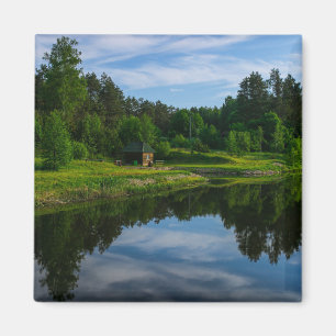 Nature Village Rural Hut Forest Belarus Magnet