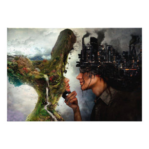 Nature vs Civilisation Photo Print 