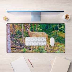 Nature Watercolor Beautiful Deer Desk Mat