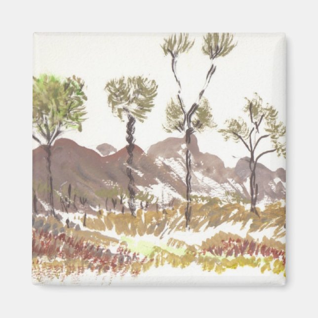 Nature watercolor magnet (Front)