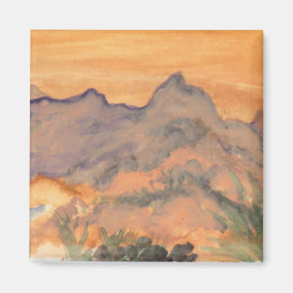 Nature watercolor magnet