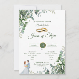 Nature wedding invitation