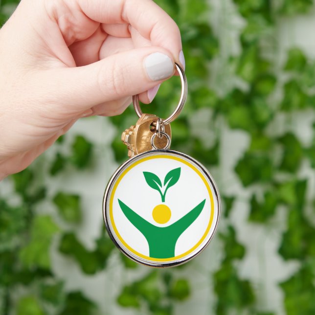 Nature & Wellness Symbol Keychain (Hand)