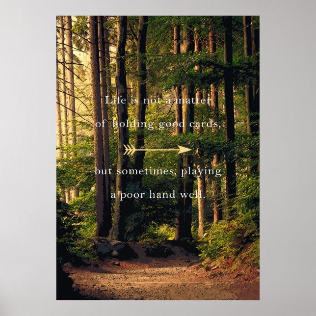 Nature with Motivational Quote - Words of wisdom Poster (Front)