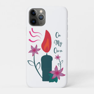 nature with the candle lit with flowers iPhone 11 pro case