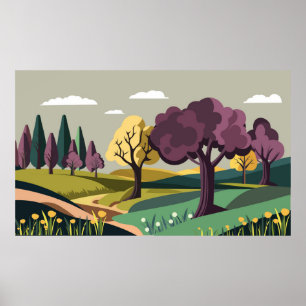 Nature with Trees Poster