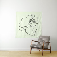Nature Within – Abstract Botanical Face Line Art