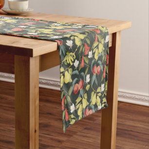 Nature wonderland of fruits and flowers  short table runner
