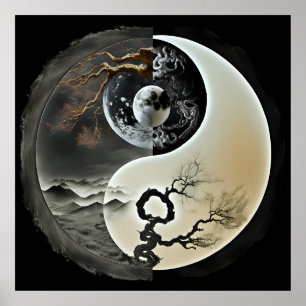 Nature Yin and Yang Poster
