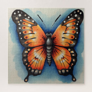 Nature's Beauty Butterfly Flower Art Jigsaw Puzzle