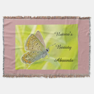 Nature's Beauty Butterfly Throw Blanket
