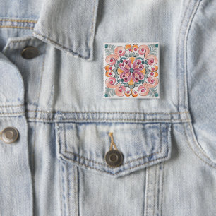 Nature's Bliss 15 Cm Square Badge