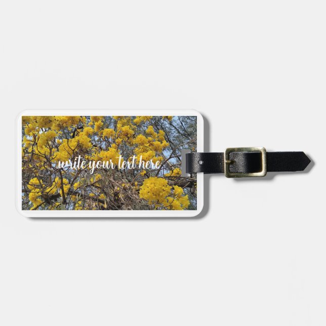 Nature's bloom luggage tag (Front Horizontal)