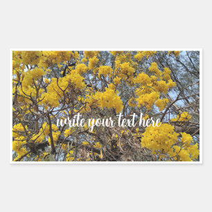 Nature's bloom rectangular sticker