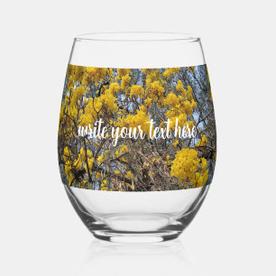 Nature's bloom stemless wine glass