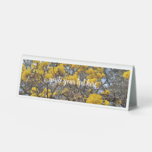Nature's bloom table tent sign