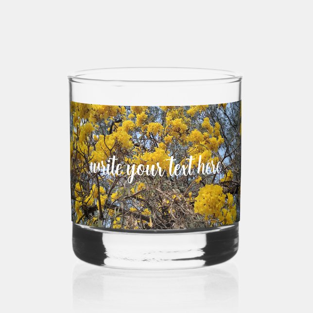 Nature's bloom whiskey glass (Back)