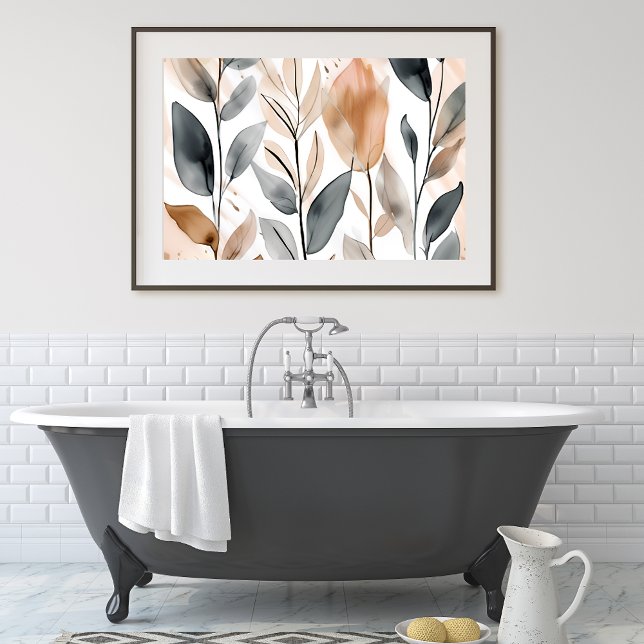 Nature's Botanicals unframed Poster (This modern art botanical print works well in any style room.)