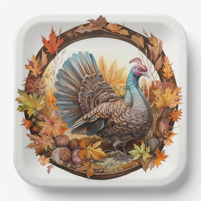 Nature's Bounty: Harvest Delights Paper Plate (Front)