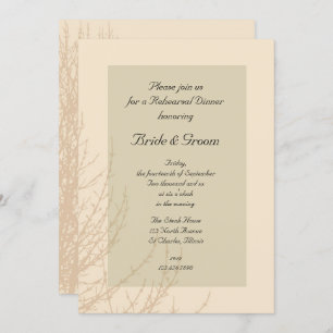 Nature's Branches Wedding Rehearsal Dinner Invitation