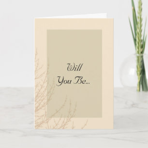 Nature's Branches Will You Be My Bridesmaid Invitation