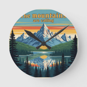 "Nature's Call" Round Clock