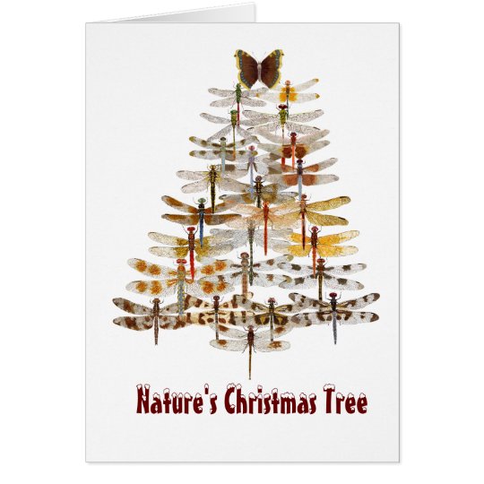 Nature's Christmas Tree- Dragonflies Card