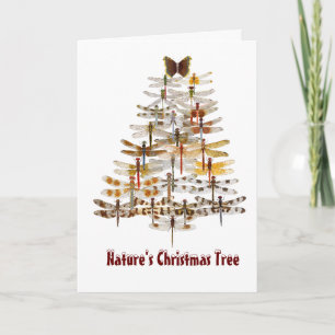 Nature's Christmas Tree- Dragonflies Holiday Card