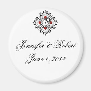Nature's Compass: Ornate Aspen Tree Leaf Pattern Magnet