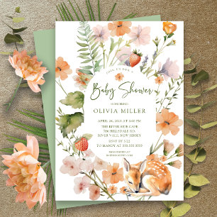 Nature's Delight Deer Baby Shower Invitation