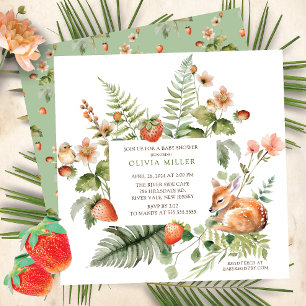 Nature's Delight Deer Baby Shower Invitation