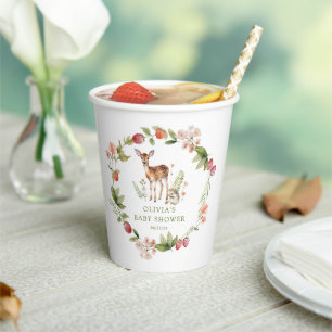Nature's Delight Deer Baby Shower Paper Cups