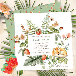 Nature's Delight Fox Baby Shower Invitation