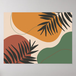 Nature's Embrace: Abstract Tropical Poster