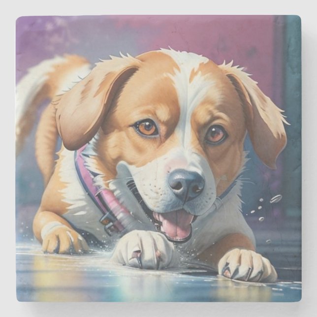 Nature's Embrace: Adorable Collectible Stone Coaster (Front)