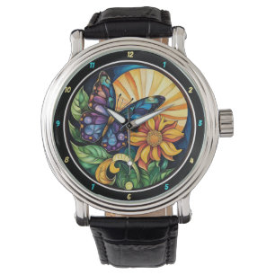 Nature's Embrace" - Butterfly & Flower Watch