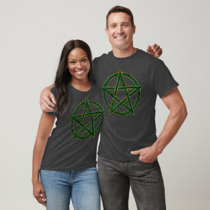 Nature's Embrace: Emerald Pentagram T-Shirt