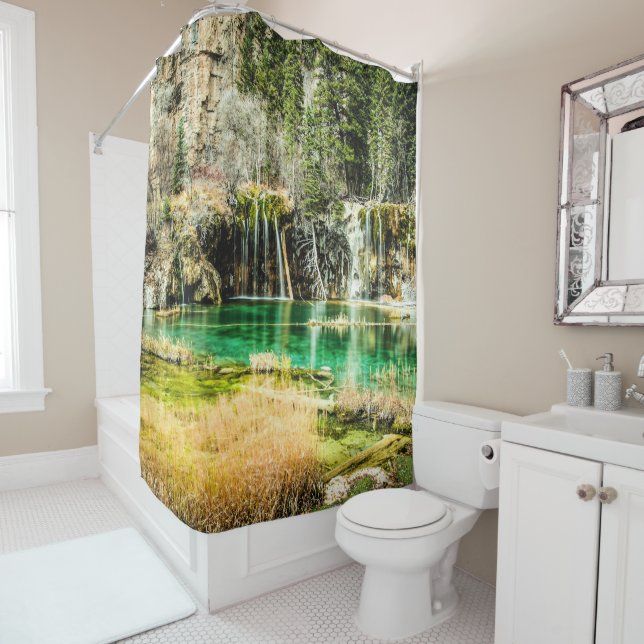 Natures Eternal Beauty // Waterfall Forest Shower Curtain (In Situ)