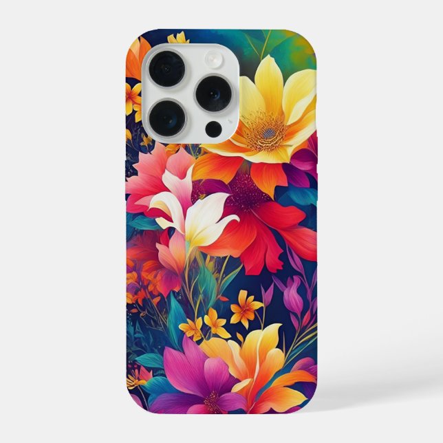 Nature's Fantasy Revealed - Floral Pattern Design iPhone Case (Back)