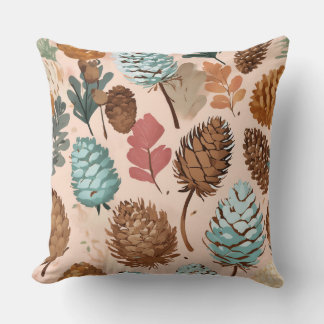 "Nature's Geometry: Pinecone Elegance" Cushion